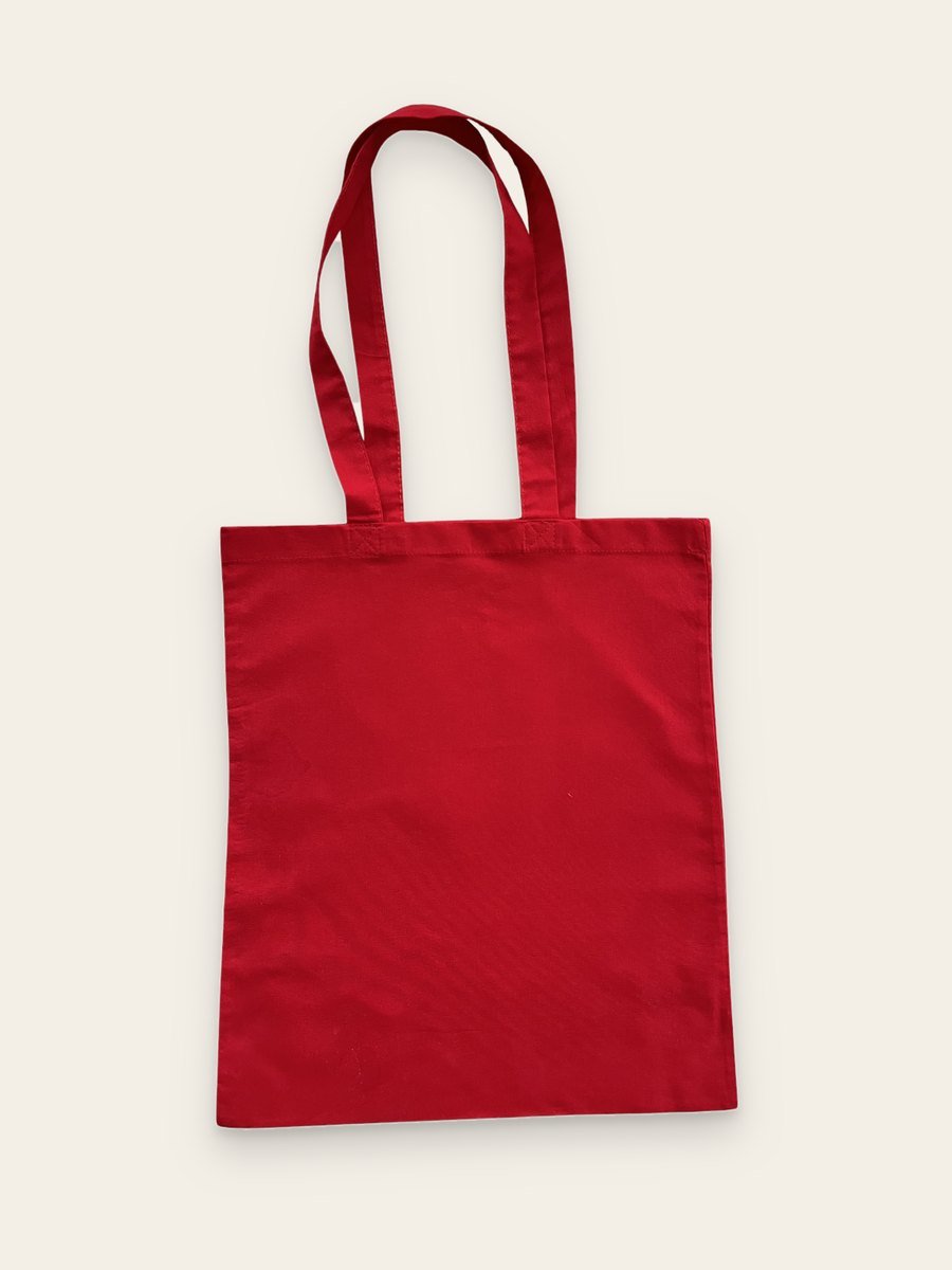 Model 48 – Cotton bag with long handles, red, 140 g/m²